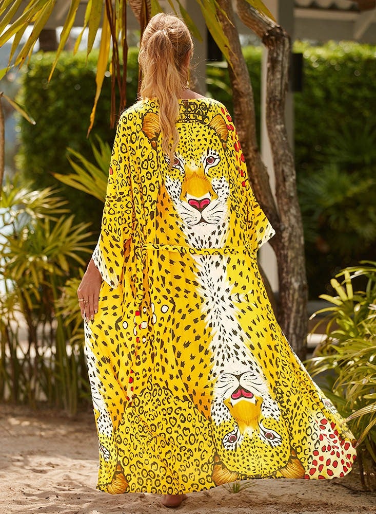 Womenloose Flowy dress robe Open Front Maxi Dress Loose Beach Coverups Swimsuit Cover Up for Bathing Suit - Image 3