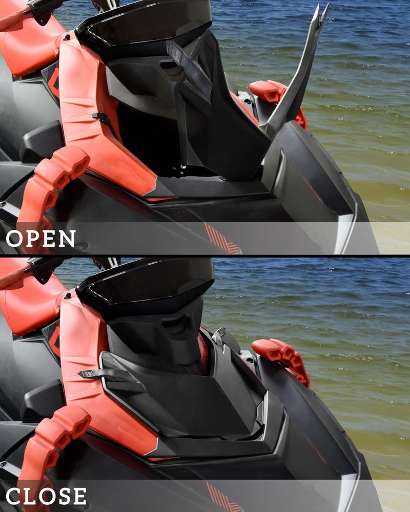 SAUTVS Front Deflector Replacement Lid for Spark, Front Upper Storage Cargo Bin Cover Lid Deflector Lid Kit for Sea-Doo Spark 2014-2023, Sea-Doo Spark TRIXX 2017-2023, Replace #295100864, 295100870 - Image 3