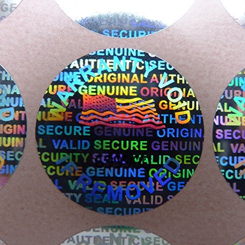 Dealimax Brand - 13 mm - 1/2 inch 500 Round Bright Silver Hologram Sequentially Numbered Tamper Evident Security Labels/Stickers - Image 5