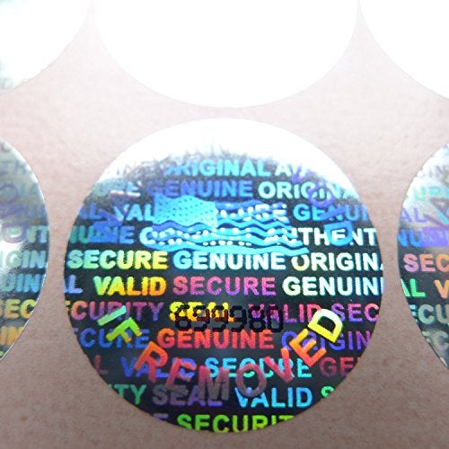 Dealimax Brand - 13 mm - 1/2 inch 500 Round Bright Silver Hologram Sequentially Numbered Tamper Evident Security Labels/Stickers - Image 3