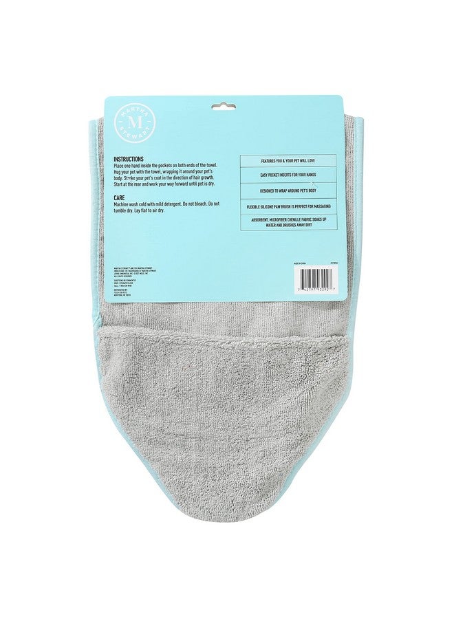 Martha stewart Martha Stewart - Multi-Functional Shammy Drying Towel w/TPR paw | Elegant Dog Grooming Tool for Drying & Massaging| Absorbent Microfiber Dog Grooming Drying Cloth for Pets with Hand Pockets  - Image 5