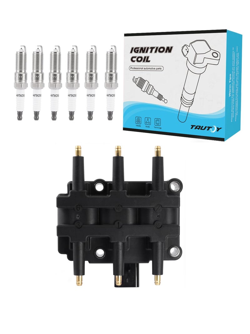 TAUTOY UF305 Ignition Coil Pack LZTR5AGP Spark Plug Iridium 6PCS 33L 38L 20002011 For Chrysler Pacifica Town Country Voyagerfor Dodge Caravan Grand Caravanfor Jeep Wranglerfor VW Routan