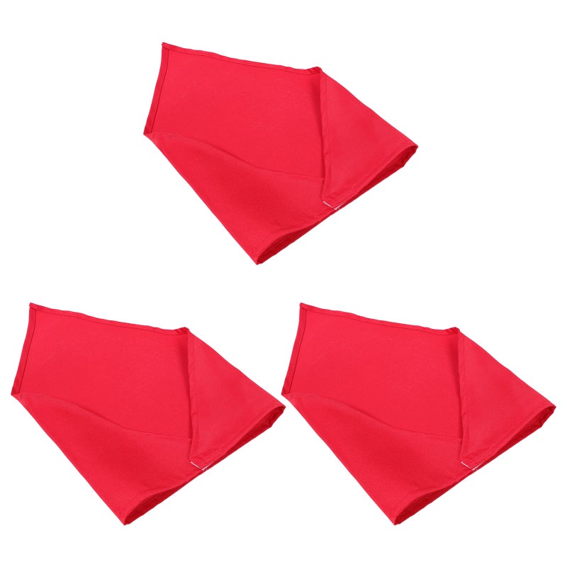 3pcs Chef Hat: Triangle Headscarf - Adjustable Cooking Hats For Men & Women - Unisex Kitchen Caps - Restaurant Bandana - For Food Service Working Red - Image 1