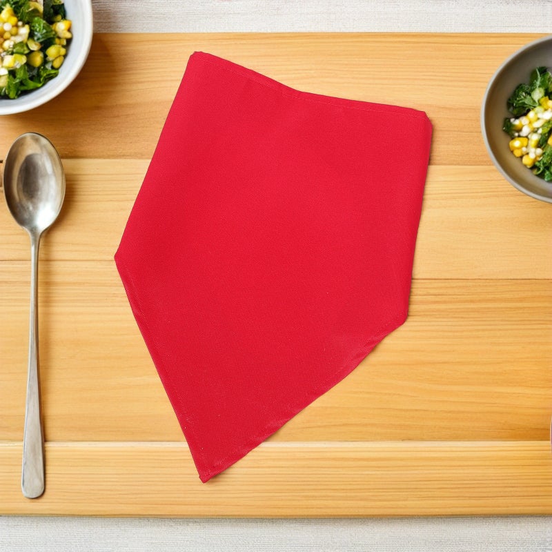 3pcs Chef Hat: Triangle Headscarf - Adjustable Cooking Hats For Men & Women - Unisex Kitchen Caps - Restaurant Bandana - For Food Service Working Red - Image 4