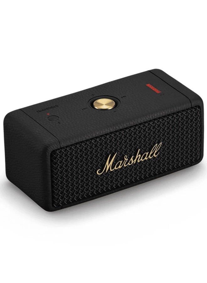 مكبر صوت بلوتوث محمول من مارشال إمبرتون - أسود ونحاسي