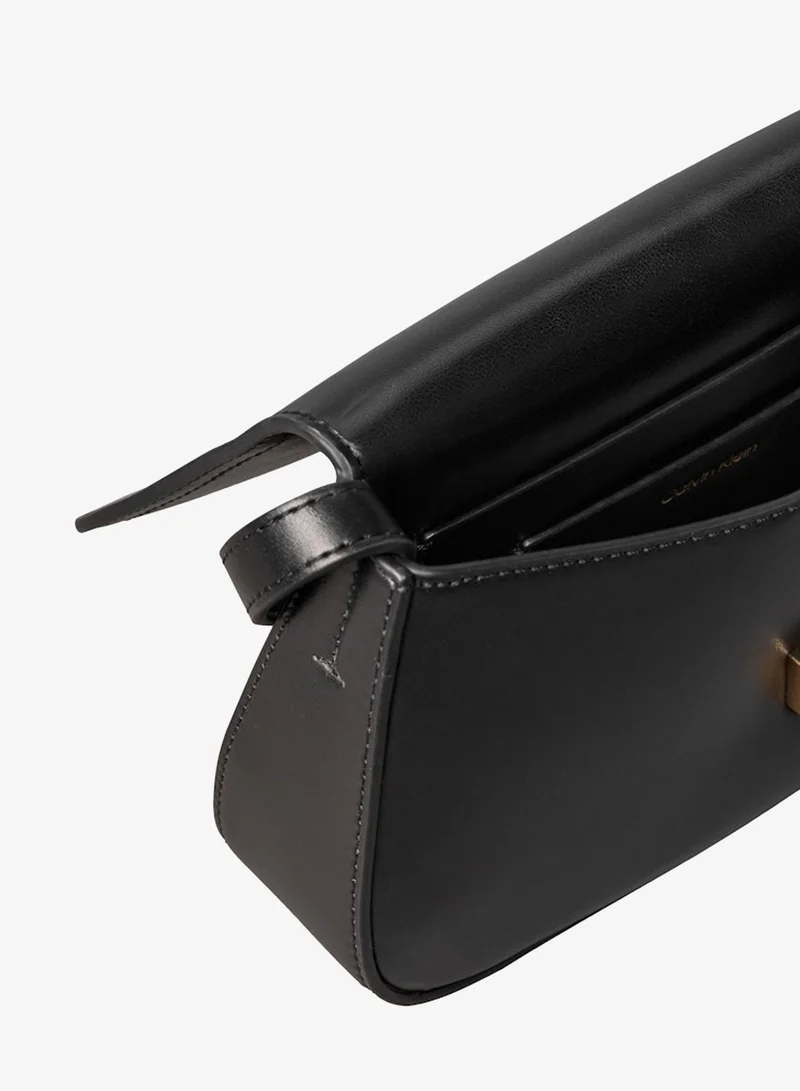Calvin Klein  Monogram Plaque Flap Crossbody Camera Bag for Women | Best Price UAE