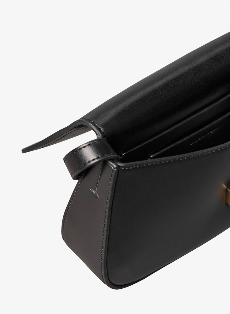 CALVIN KLEIN Monogram Plaque Flap Crossbody Camera Bag - Image 4