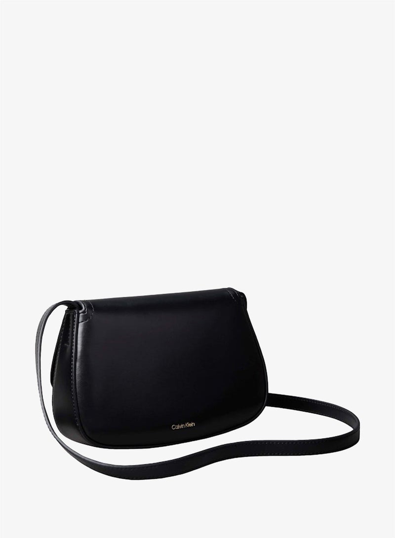 CALVIN KLEIN Monogram Plaque Flap Crossbody Camera Bag - Image 3