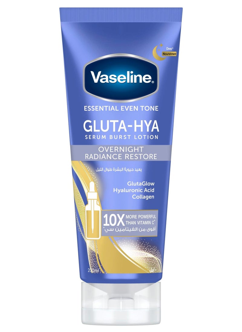 Vaseline Gluta-Hya Serum Burst Lotion, Overnight Radiance Restore 200ml - Image 1