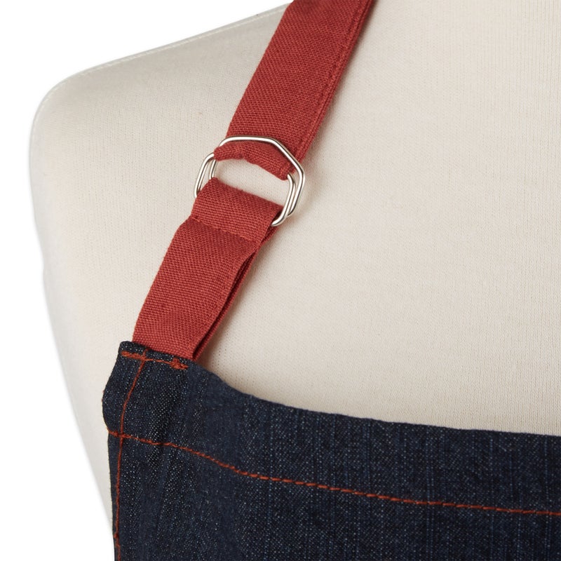 Design Imports DII Bon Appetit Denim Embroidered Apron - Image 3