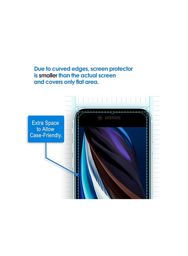 Jetech Screen Protector For Iphone Se 3/2 (2022/2020 Edition) 4.7-Inch, Tempered Glass Film, 3-Pack - Image 4