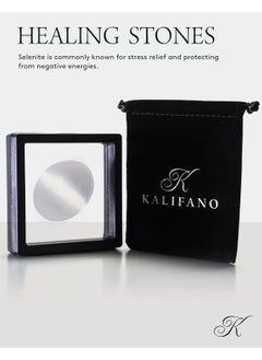 Kalifano KALIFANO Selenite Palm Stone - Worry Stone  - Image 2