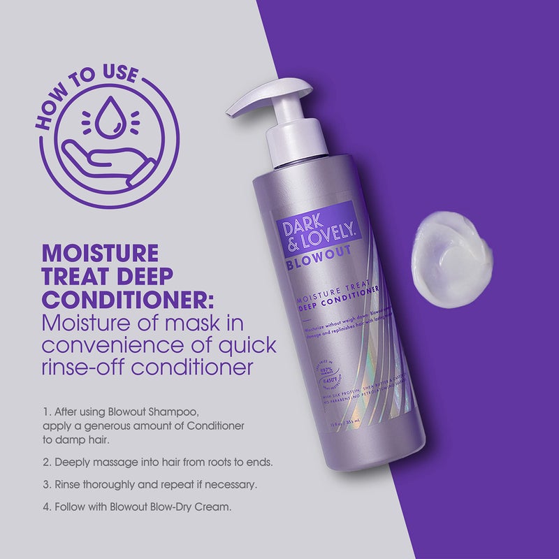 SOFT SHEEN ماسك شعر سوفت شين-كارسون دارك آند لوفلي بلواوت مرطب عميق مع زيت الخروع، لجميع أنواع الشعر بما في ذلك المجعد، 12 أونصة سائلة - Image 2