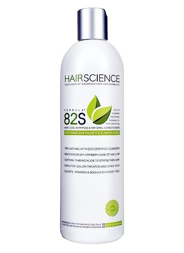 82S Hair Science Formula 82S | Hair Restoration Shampoo | Featuring DHT-Blocking Saw Palmetto | Formulated for Thinning Hair | For Men & Women 