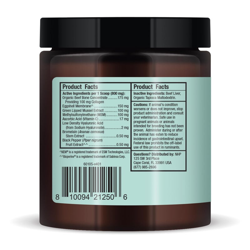 Dr. Mercola Bark & Whiskers Joint Support for Dogs & Cats, 1.69 Oz. (48 g), Collagen & Hyaluronic Acid, Promotes Mobility, Veterinarian Formulated, Non-GMO - Image 3