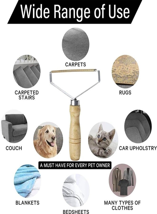 softNLux Pet Hair Remover, Deep Cleaning Dog Cat Hair Remover, Lint Cleaner Fur Removal Tool Portable Carpet Scraper Rake Fuzz Hairball Shaver Brush for Carpet, Car Mat, Couch, Pet Bed, Furniture, Rug (1) - Image 3