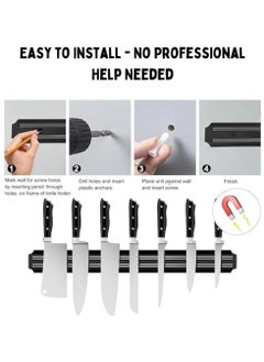 Generic Magnetic Knife Holder 13 Inch Wall Mounted Magnetic Bar for Knives Tools and Utensils Multipurpose Magnetic Display Storage Strip Durable Kitchen Home Organizer with Strong Magnetic Grip  - Image 5