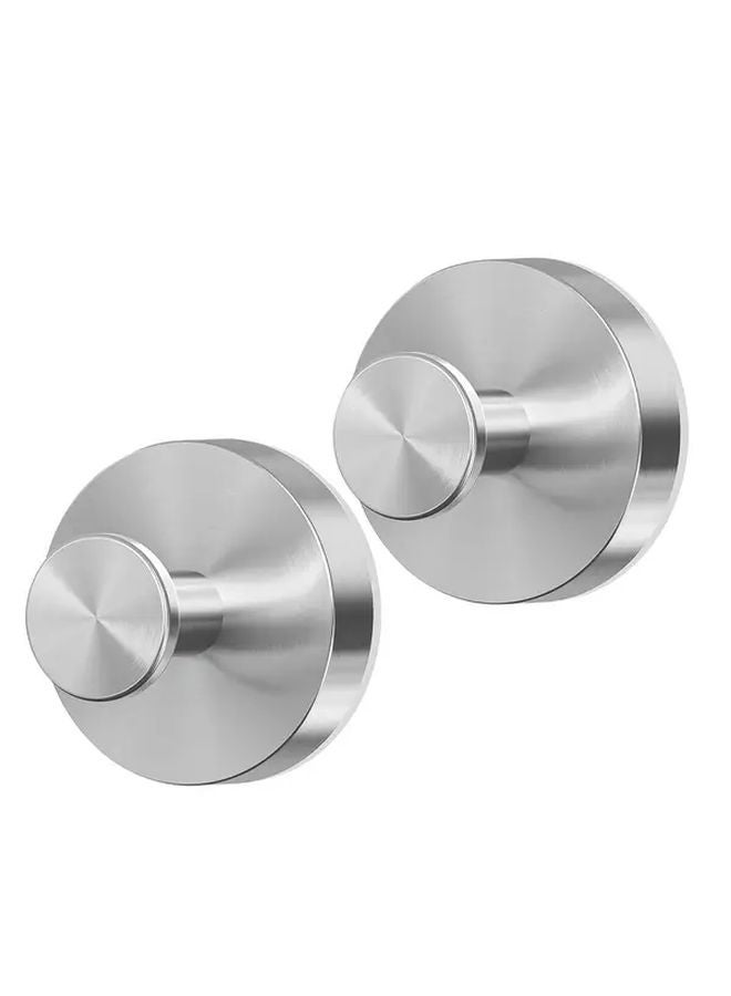 Heavy Duty Metal Shower Hooks 4pc Silvery Strong Suction Cup Damage Free Installation For Towels Robes - Image 3