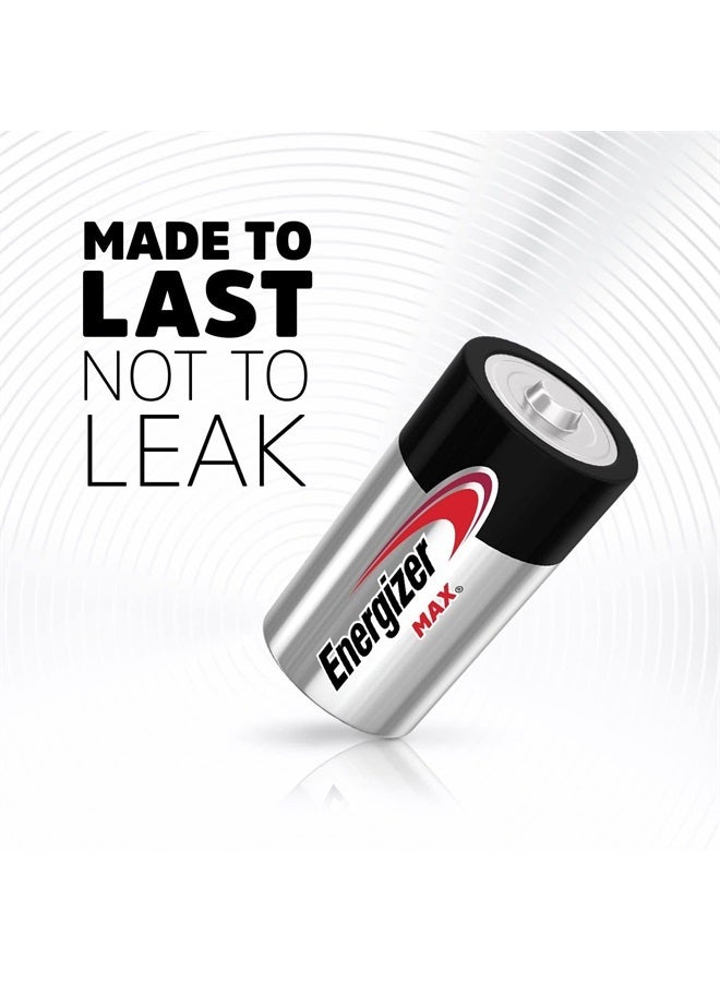 Energizer Max C Batteries, Premium Alkaline C Cell Batteries (4 Battery Count)  - Image 4