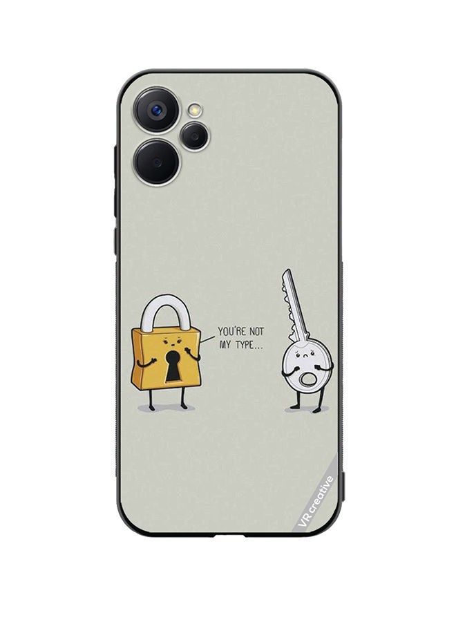 VR CREATIVE Protective Case Cover For Realme 9i 5G You Are Not My Type Design Multicolour - Image 1