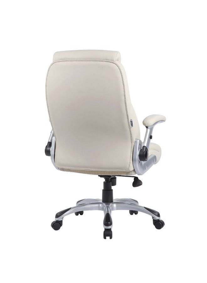 DANUBE HOME Tyrell High Back Office Chair Ergonomic Gaming Chair Modern Desk Computer Chair Swivel Office Chair Adjustable Height Chair L75.5xW72.5xH112-119.5cm - Beige  - Image 5