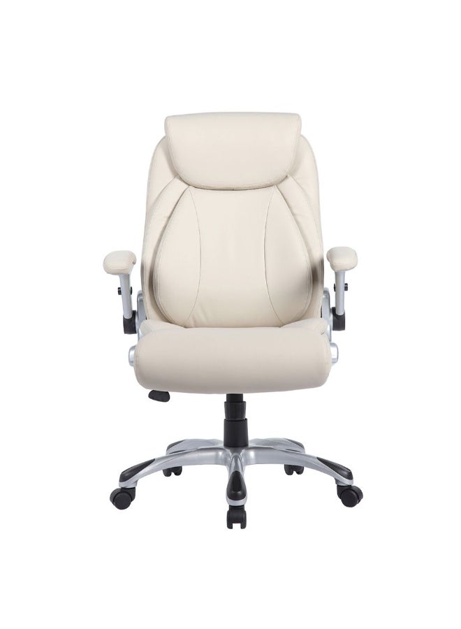 DANUBE HOME Tyrell High Back Office Chair Ergonomic Gaming Chair Modern Desk Computer Chair Swivel Office Chair Adjustable Height Chair L75.5xW72.5xH112-119.5cm - Beige  - Image 3