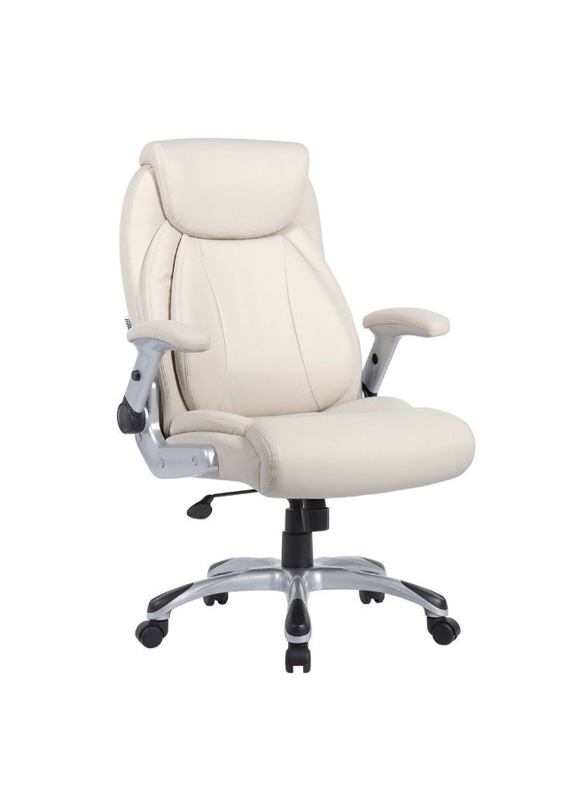 DANUBE HOME Tyrell High Back Office Chair Ergonomic Gaming Chair Modern Desk Computer Chair Swivel Office Chair Adjustable Height Chair L75.5xW72.5xH112-119.5cm - Beige  - Image 2
