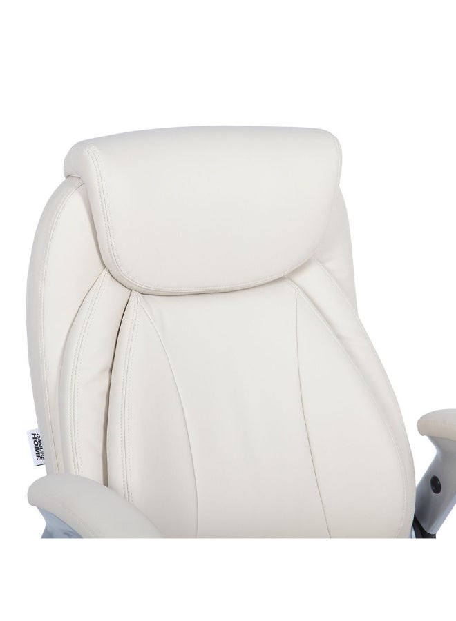 DANUBE HOME Tyrell High Back Office Chair Ergonomic Gaming Chair Modern Desk Computer Chair Swivel Office Chair Adjustable Height Chair L75.5xW72.5xH112-119.5cm - Beige  - Image 4