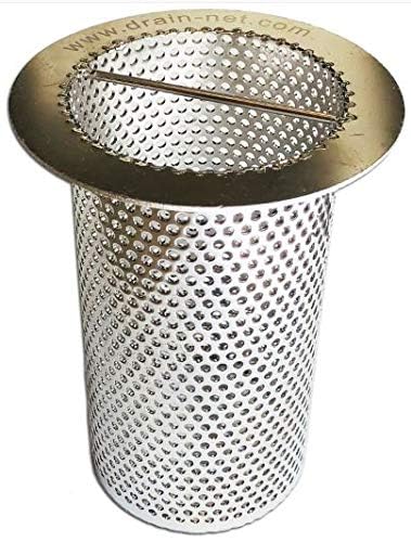 Drain-Net 4" Commercial Floor Drain Strainer, 6" Tall, Perforated Stainless Steel - Image 2
