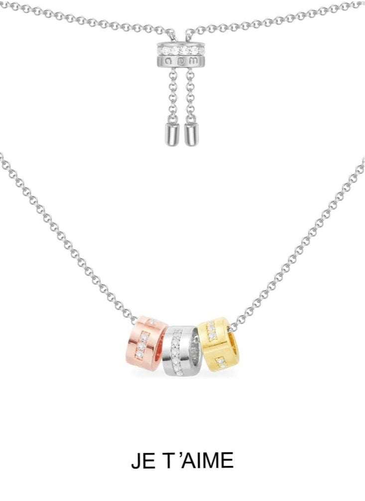 MONACO APM Morse Code Adjustable Necklace for Women TC6350XTRH  - Image 1