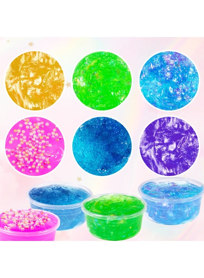 FLYHSO DIY Glitter Slime Making Kit for Kids – Fluffy Cloud Foam Slime with Unicorn Charms, Fun Squishy Slime Toys for Girls and Boys Ages 6 Year+, Perfect Gift Slime Kit - Image 3