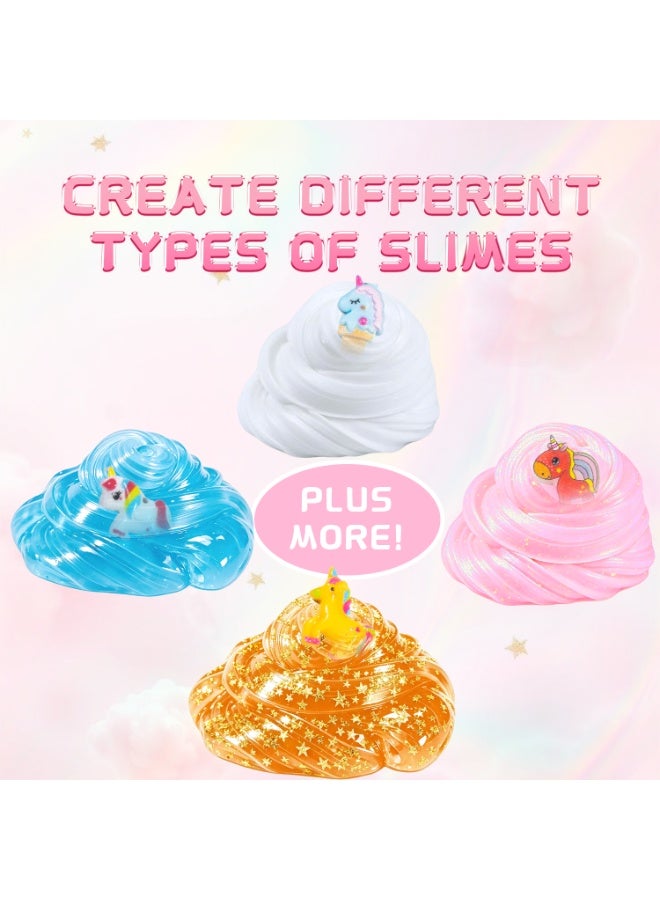 FLYHSO DIY Glitter Slime Making Kit for Kids – Fluffy Cloud Foam Slime with Unicorn Charms, Fun Squishy Slime Toys for Girls and Boys Ages 6 Year+, Perfect Gift Slime Kit - Image 5