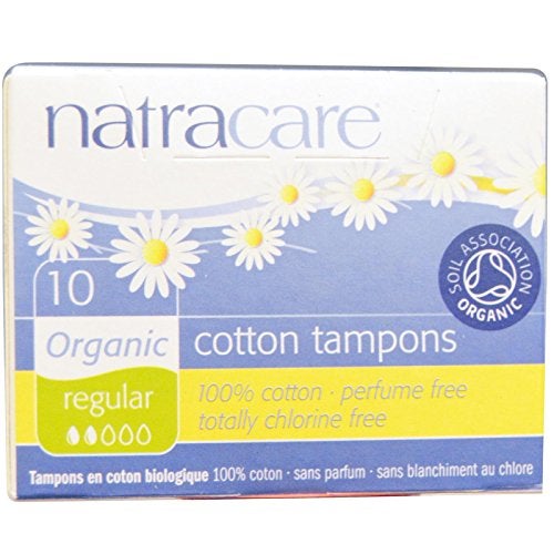 NATRACARE Organic 100% Cotton Tampons Regular 10 Count - Image 1