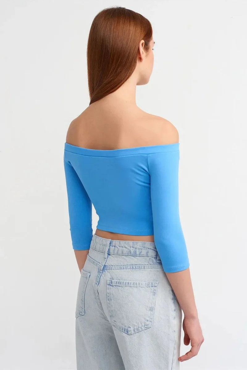 ديلفين DILVIN Women’s Off-shoulder Crop Blouse