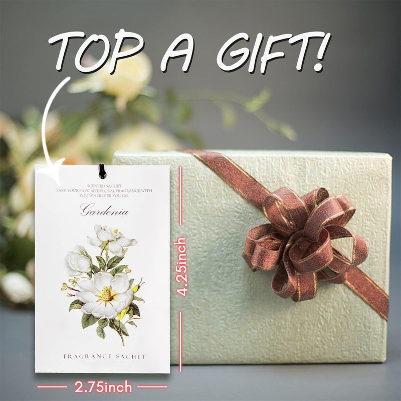Gardenia Sachet, 1Box/12Pcs, Scented Sachets Air Freshener for Drawer and Closet, Long-Lasting Sachets Bags Drawer deodorizers Fresh Scents, Home Fragrance Sachet for Lover/Home/Car Fragrance Product - Image 3