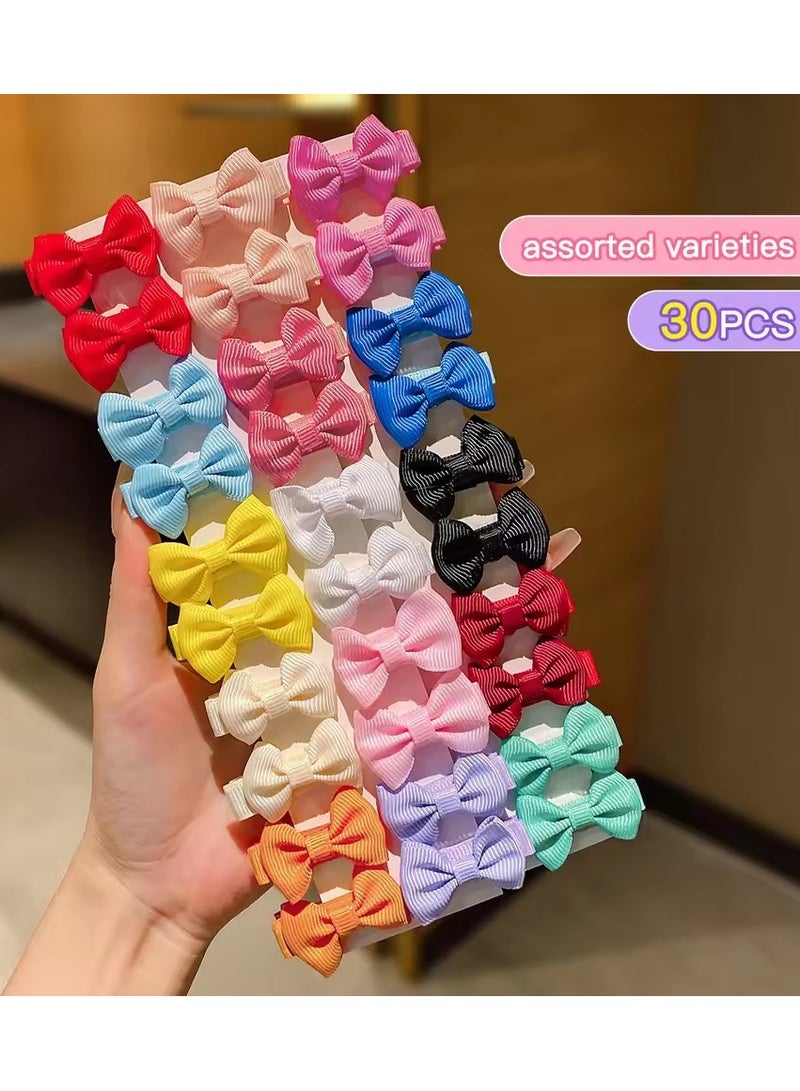 Goolsky Daily Use Fabric Hair Clips Random Bow 30 PC Hair Accessories - Image 1