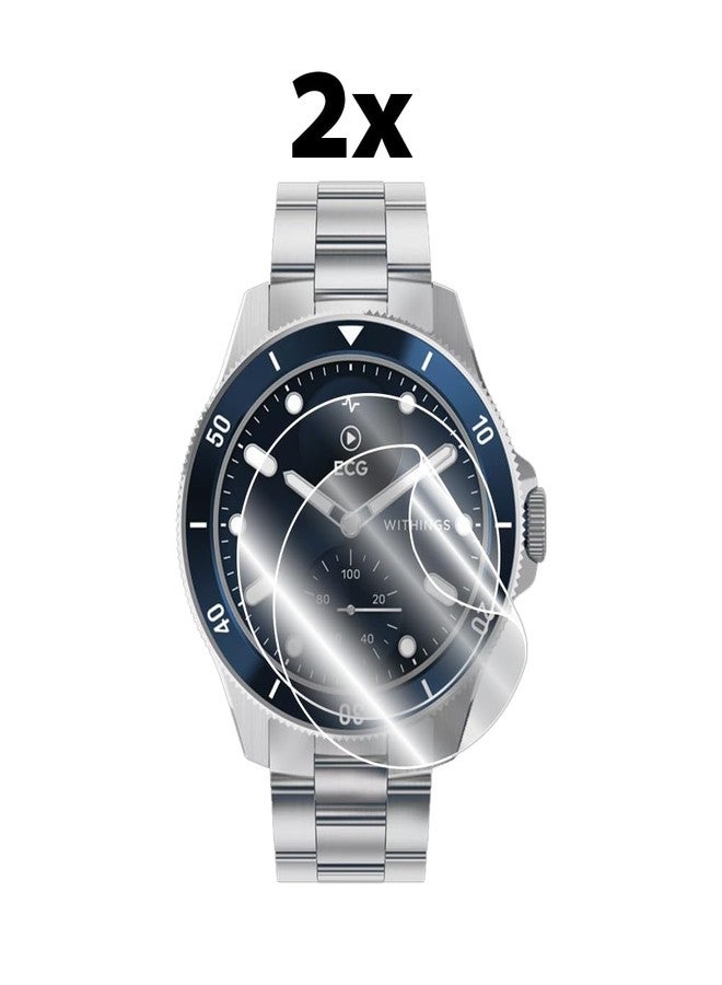 IPG for Withings ScanWatch Nova Hybrid Smartwatch Hydrogel Screen Protector (2 Units) Invisible HD Clear Film Anti Scratch Guard-Smooth/Self-Healing/Bubble for ScanWatchNovaHybrid - Image 2