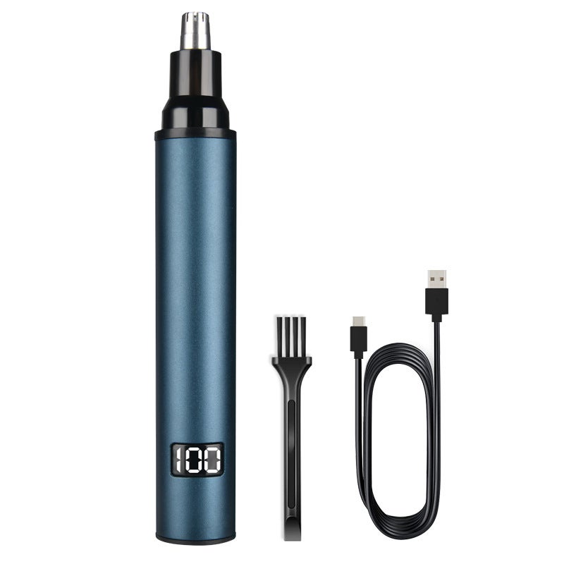 pritech TN-334 Electric Nose Hair Trimmer for Men, Rechargeable, Washable USB, Deep Blue - Image 5