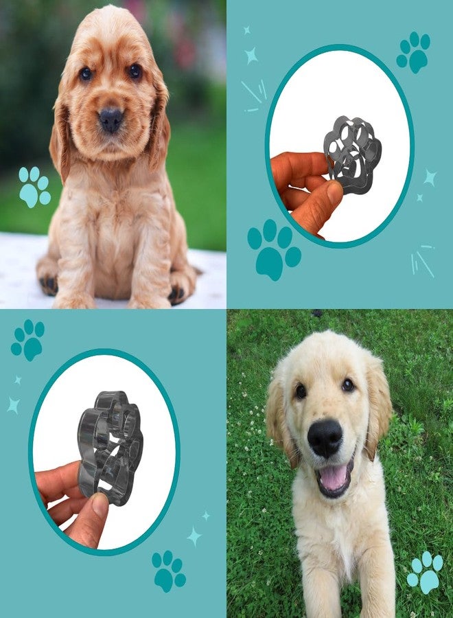 Royalty Essentials Paw Print Heart Set 3D Dog Cat Animal Paw Print Cookie Dough Cutter 2" and 3" (Paw Print Set) - Image 5