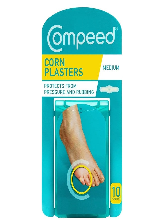 Compeed Corn Medium Size Plasters, 10 Hydrocolloid Plasters, Foot Care, Fast Natural Corn Removal, Dimensions: 1.7 cm x 6.0 cm - Image 1