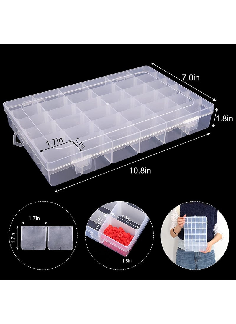 Right Right 36 Grid Multipurpose Plastic Storage Box with Removable/Adjustable Divider for Medicine, Jewellery, Bead, Earring, Hair accessories, Thread, Nail Art, Makeup, Screw, Cosmetics, Stationery (1)  - Image 2