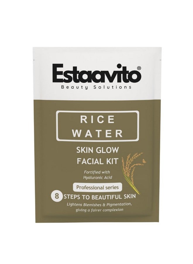 ESTAVITO Estaavito Rice Water Facial Kit | Fortified with Hyaluronic acid | 8 Steps to Beautiful skin | Lightens Blemishes & Pigmentation, giving a fairer complexion | For All skin types - Image 1