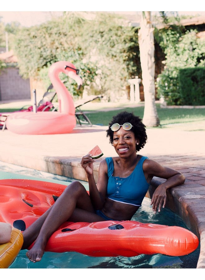 Coconut Float Coconut Outdoor Glitter Watermelon Slice Pool Float - Inflatable Raft - Durable Long Lasting Lounger Float and Water Toy - Fun Decoration for Parties, Events - Ages 8+ Years - Image 5