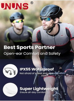 UNUNS Bone Conduction Headphones,Open-Ear Wireless Bluetooth Workout Headphones With Mic,Swimming Professional Waterproof Headset,Earphones For Sports,Running,Gym,Hiking,Cycling,Drving  - Image 4