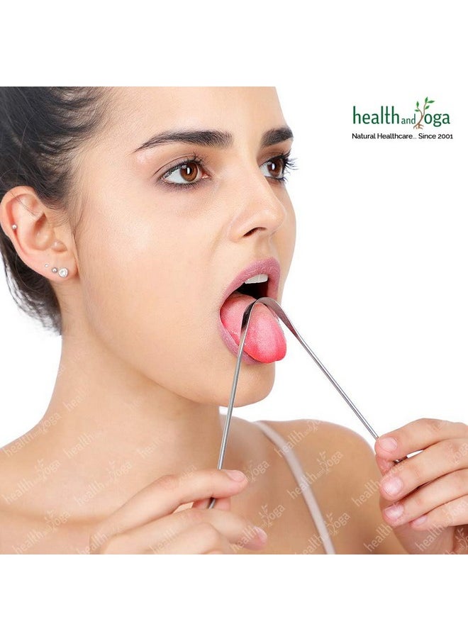 SoulGenie - HealthAndYoga™ Tongue Cleaner Scraper - Hygienic, Surgical Grade, Non-Synthetic Grip - Sterilizable Tongue Brush Cleaner (Surgical Steel - 1 Pack) - Image 1