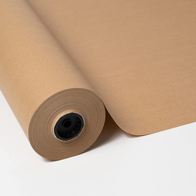 MALANI STORES MALANI STORES Paper Roll Ideal for Packing Moving Gift Wrapping Postal Shipping Parcel Wall Art Crafts Bulletin Boards Floor Covering Table Runner Brown Paper 