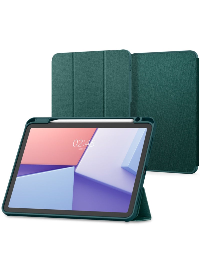 Spigen Urban Fit iPad AIR 11 inch Case Cover (2024) M2, iPad Air 10.9 inch 5th / 4th generation case (2022/2020) with Pencil Holder - Midnight Green  - Image 1