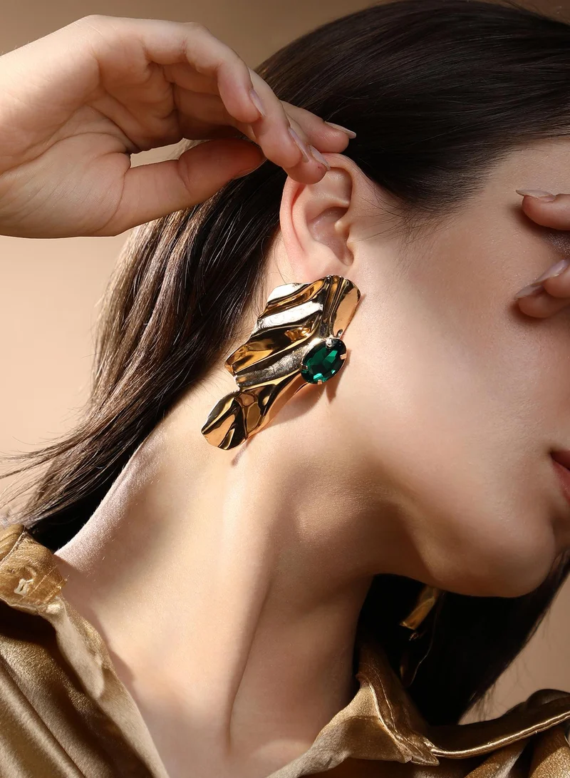 SOHI Shard-Gem Artificial Drop Earring Jewellery