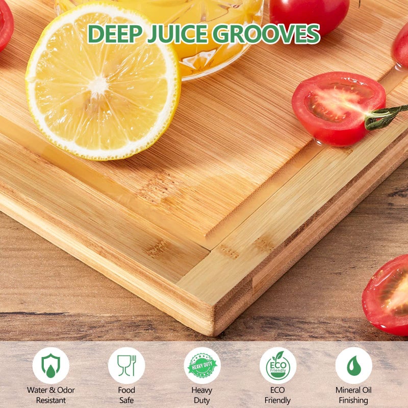 Hifybaty [2024 UPGRADE] Hifybaty Over The Sink Cutting Board - Expandable Cutting Board Over Sink, Bamboo Cutting Boards with Juice Groove, Kitchen Sink Cutting Board - Image 5