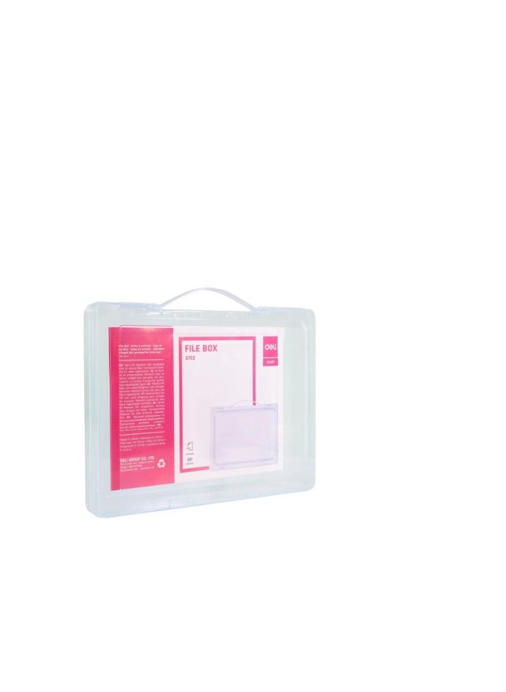 A4 Size File Box With Handle Assorted Colours